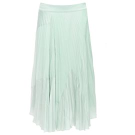 Jupe midi plissée à panneaux en tissu multi de Vince Mint Vert