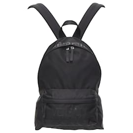 Versace-Versace La Greca 90's logo nylon backpack bag-Black