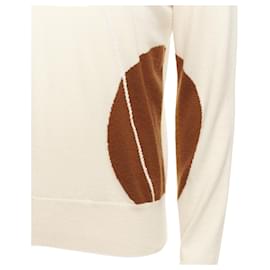 Loro Piana-Loro Piana cashmere cream abstract graphic sweater-Brown,Beige