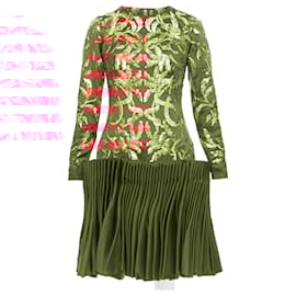 Alexander Mcqueen-Alexander McQueen Runway Angels Demons Red g sequin pleat dress-Red