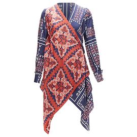Camicia kimono in seta con stampa logo Archive di Valentino Garavani Rosso