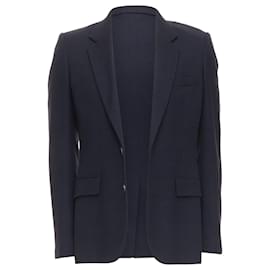 Maison Martin Margiela-Maison Margiela Line 14 wool shoulder padded boxy blazer-Blue,Navy blue