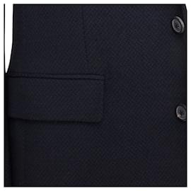 Maison Martin Margiela-Maison Margiela Line 14 wool shoulder padded boxy blazer-Blue,Navy blue