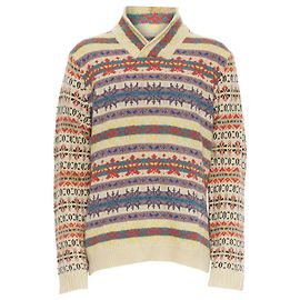 Suéter de lana Shetland a rayas Fair Isle de Dries Van Noten Multicolor