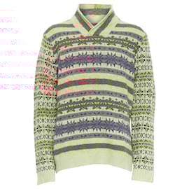 Dries Van Noten-Dries Van Noten striped fairisle shetland wool sweater-Multiple colors