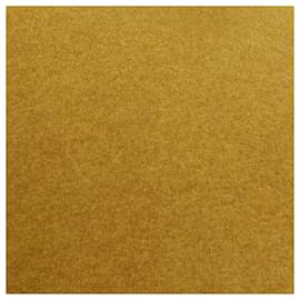 Jil Sander-Jil Sander wool cashmere mustard v neck sweater-Yellow