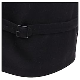 Lemaire-Christophe Lemaire virgin wool cotton waist coat vest-Black