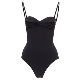 Maillot de bain une pièce sans dos avec fermeture logo Heidi Klein Noir