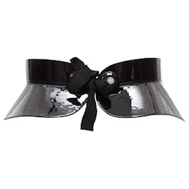 Louis Vuitton-Louis Vuitton Fetishes patent peplum corset belt-Black