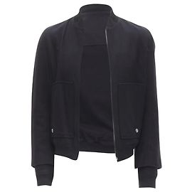 Balenciaga Ghesquiere wool double sleeve bomber jacket Black