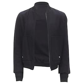 Balenciaga-Balenciaga Ghesquiere wool double sleeve bomber jacket-Black