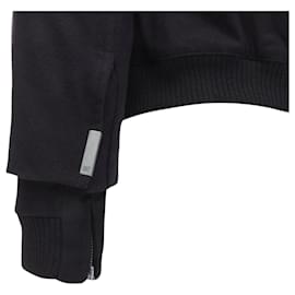 Balenciaga-Balenciaga Ghesquiere wool double sleeve bomber jacket-Black