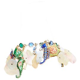 Bracelet en acrylique cristallin avec des créatures marines colorées et des fleurs d'Erickson Beamon Multicolore