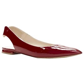 Bailarinas puntiagudas slingback de charol Christian Dior Obsesse-D Roja