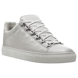 Balenciaga-Balenciaga Demna Arena Pyrite leather sneakers-Grey