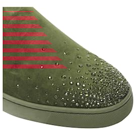 Christian Louboutin-Christian Louboutin Sailor Boat suede sneaker-Red