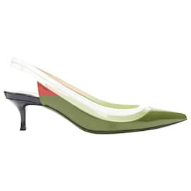 Christian Louboutin-Christian Louboutin Paulina escarpins à talon kitten en vernis-Rouge