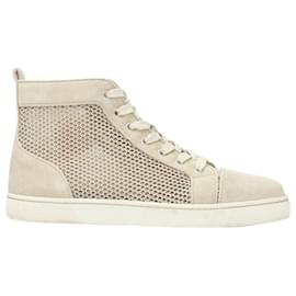 Christian Louboutin-Christian Louboutin Louis sand suede high top sneaker-Grey