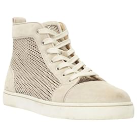 Christian Louboutin-Christian Louboutin Louis sand suede high top sneaker-Grey