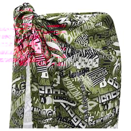 Balenciaga-Balenciaga Demna logo wrap tie maxi skirt-Red