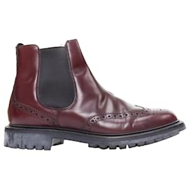 Church's-Church'S Ketsby perforated polished chelsea boots-Red,Dark red