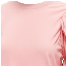Alexander Mcqueen-Alexander Mcqueen Dramatic Puff Sleeve Cotton Tshirt-Pink