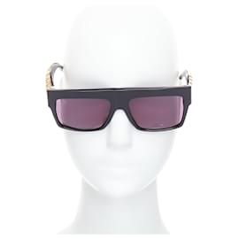 Céline-Celine Phoebe Philo Runway gold chunky chain metal sunglasses-Black