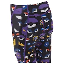 Fendi-Fendi Monster Bug Eye graphic print leggings-Black