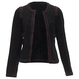 Chanel-Chanel Paris Moscow Tweed Leather Lined CC Logo Jacket-Black