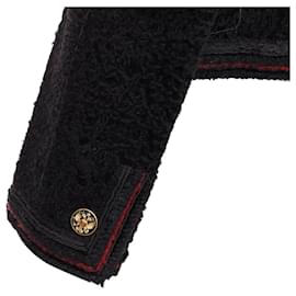 Chanel-Chanel Paris Moscow Tweed Leather Lined CC Logo Jacket-Black