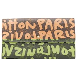 Louis Vuitton-Louis Vuitton Stephen Sprouse Graffiti Monogram Long Wallet-Orange