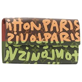 Louis Vuitton-Louis Vuitton Stephen Sprouse Graffiti Monogram Long Wallet-Orange
