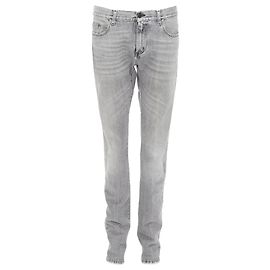 Stone Washed Skinny Jeans von Saint Laurent Grau