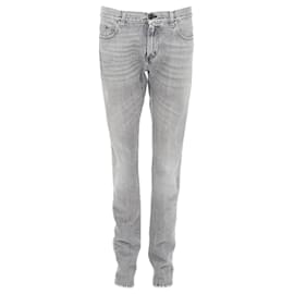 Saint Laurent-Saint Laurent stone washed skinny jeans-Grey