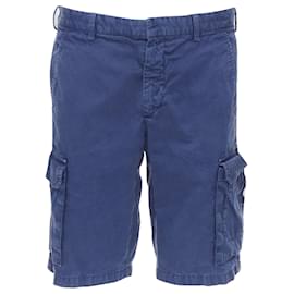 Prada-Prada washed cotton pocketed cargo bermuda shorts-Blue