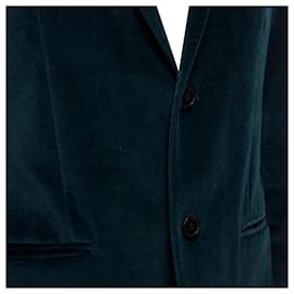 Kenzo-Kenzo Cotton Velvet Plus Fit Single Breasted Blazer-Green