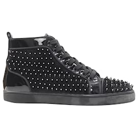 Christian Louboutin-Christian Louboutin Louis velvet studded sneaker-Black