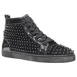 Christian Louboutin-Christian Louboutin Louis velvet studded sneaker-Black