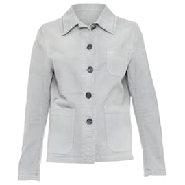 Dior-Christian Dior cotton denim CD bee logo chore jacket-Grey