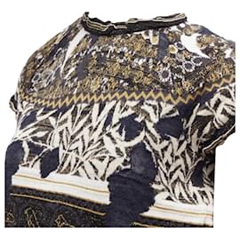 Chanel-Chanel Gold Egyptian Hieroglyphics CC Cap Sleeve Sweater-Black