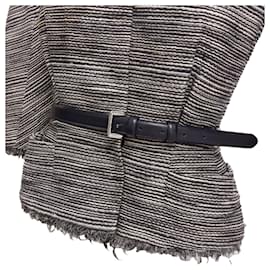 Dior-Christian Dior Applique Cotton Leather Belt Cropped Bar Jacket-Black