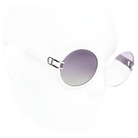 Dior-Christian Dior Josephine logo oval sunglasses-White