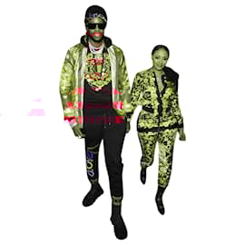 Versace-Suéter de algodão Versace g Barocco Hibiscus Medusa-Preto