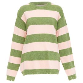 Suéter oversized grunge de lã desgastada Marc Jacobs Rosa