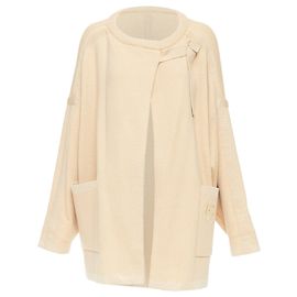 Chloé Cardigan aus Wollmischung mit gesticktem C-Logo von Chloe Braun Beige