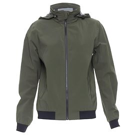 Hermès Giacca a vento con cappuccio e zip in misto poliamide khaki Hermes Ponant Verde Cachi