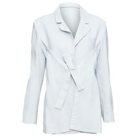 Jacquemus Le Coup De Soleil hemp virgin wool blend blazer Blue