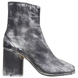 Maison Martin Margiela Bota tabi plateada pintada a mano de Martin Margiela Plata Metálico