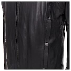 Diesel-Diesel lambskin leather panelled cotton lined biker jacket-Black