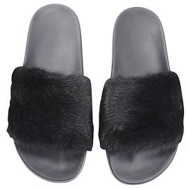 Infradito in pelliccia di visone Givenchy Nero